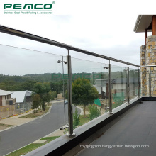 Outdoor Tempered Glass Railing Balcony Glass Balustrade For Decking Near Me